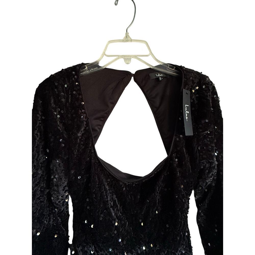 Lulus Women’s Sequin and Velvet Open Back Minidress NWT Sz L Prom Formal - Picture 8 of 8